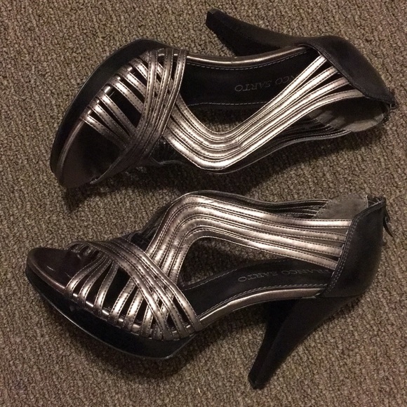 Franco Sarto: Size 8 Silver Heels - Picture 5 of 6